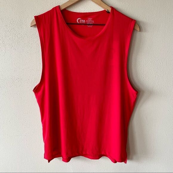NWT Zyia Active Red Slit Muscle Tank - Size: XXL - Picture 2 of 8